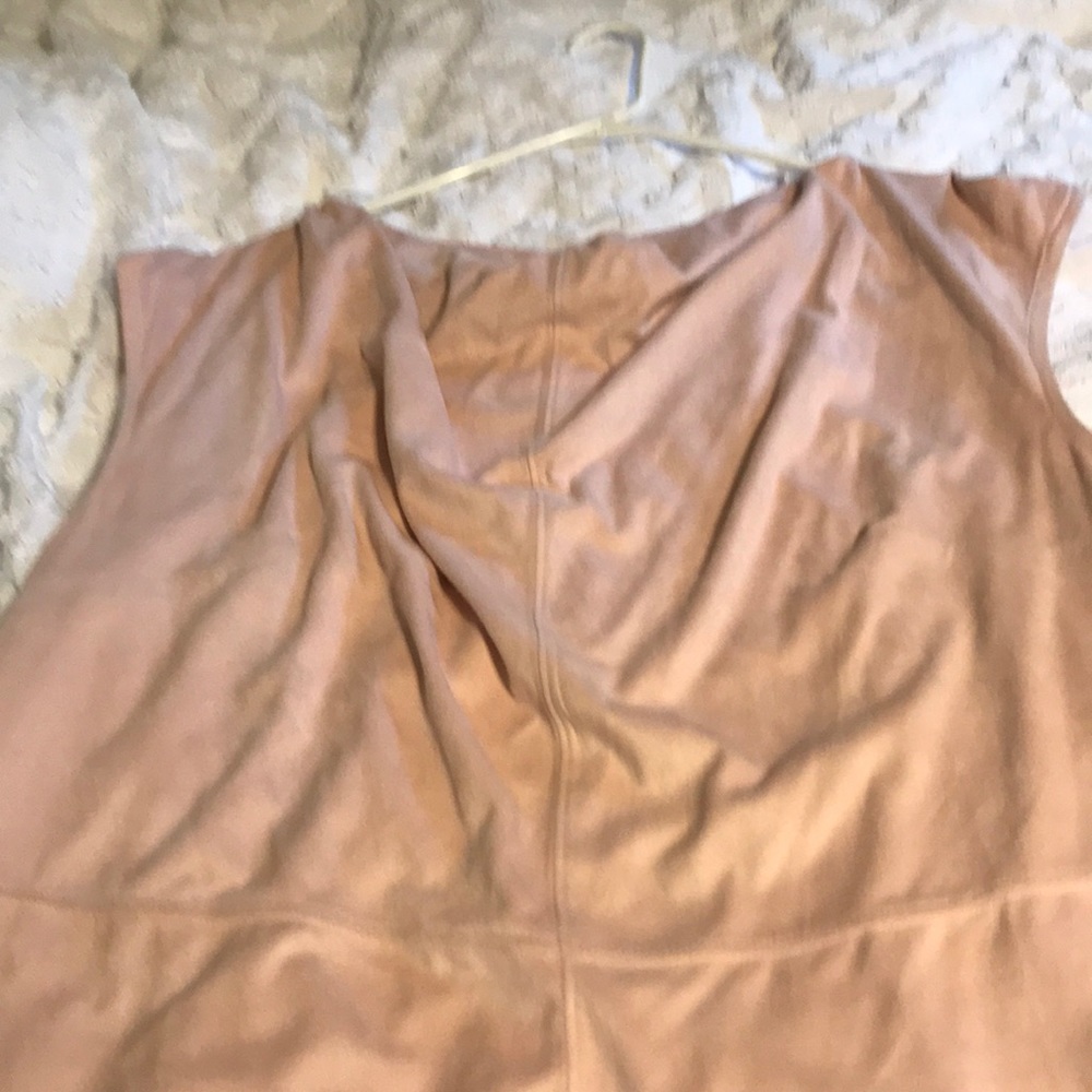 Light pink suede like fabric sheath dress size 20W